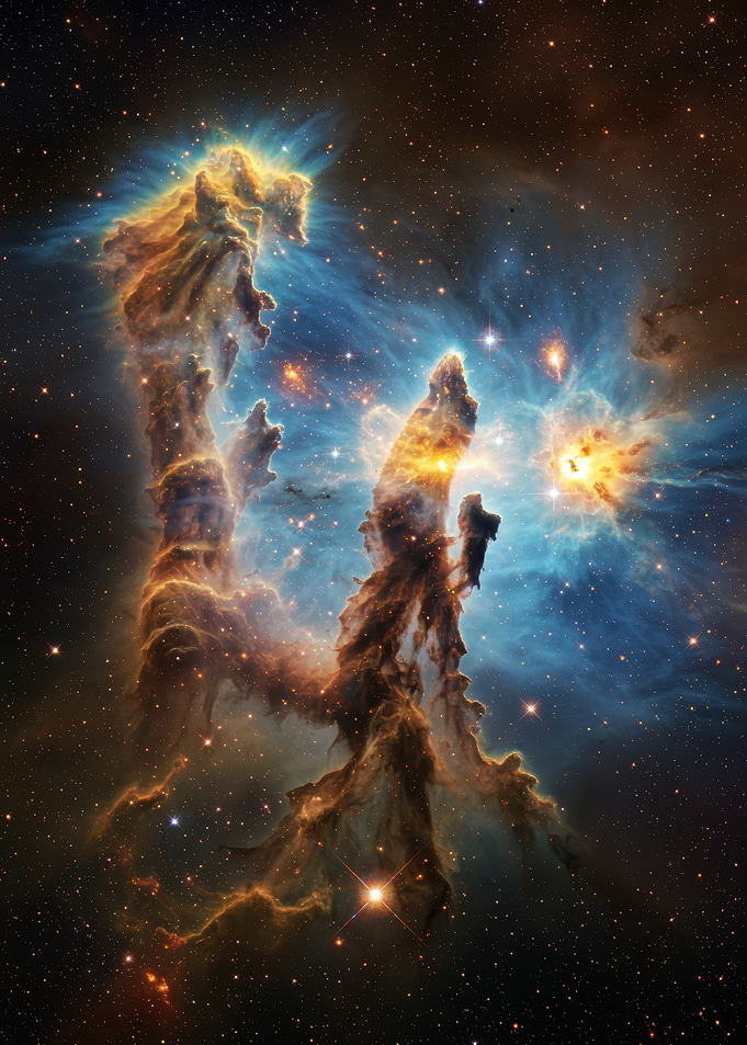 Pillars of Creation in Eagle Nebula