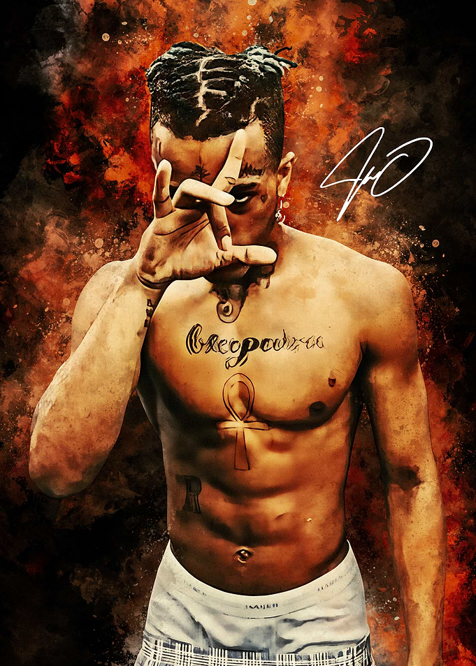 XXXTentacion Portrait with Signature