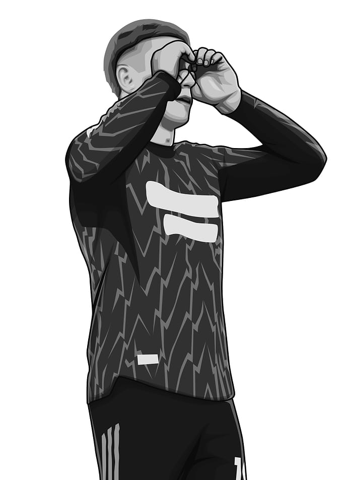 Leandro Trossard Black and White Version
