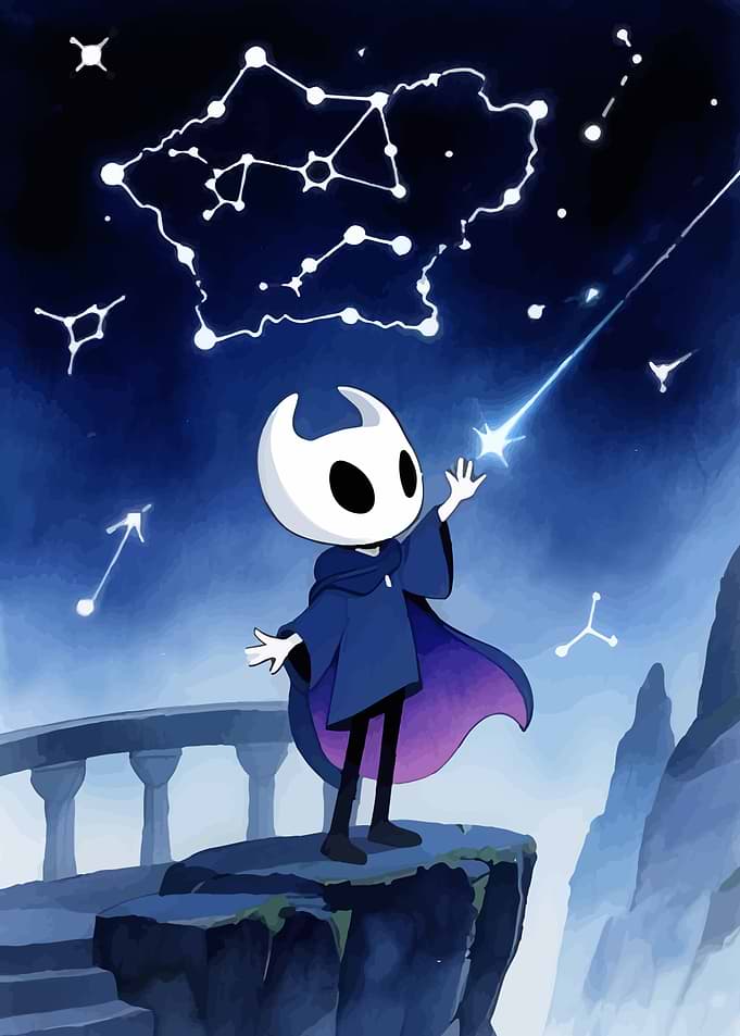 Hollow Knight and the Shooting Star