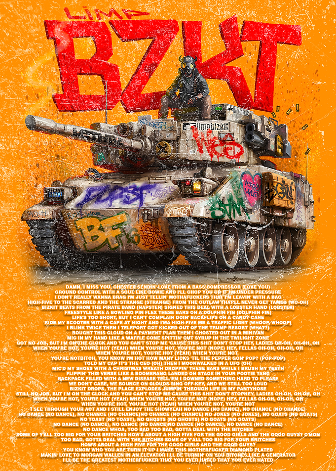 LIMPBZKT Tank with Graffiti and Figure