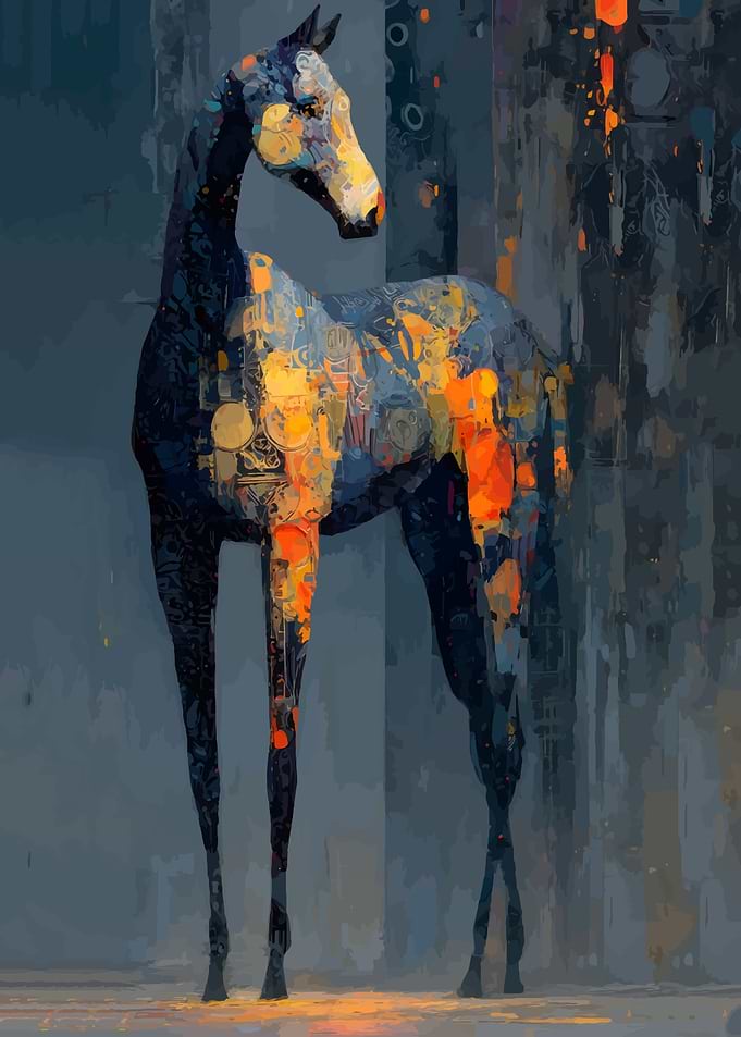 Abstract Horse Painting