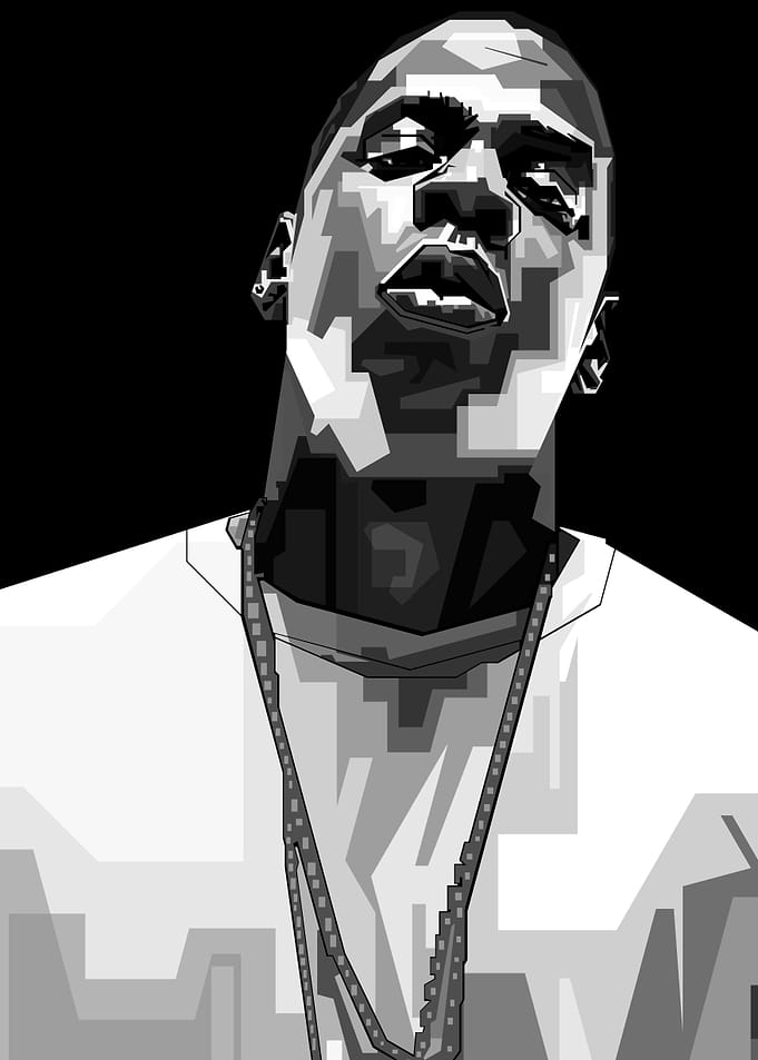 Jay-Z Black and White Portrait