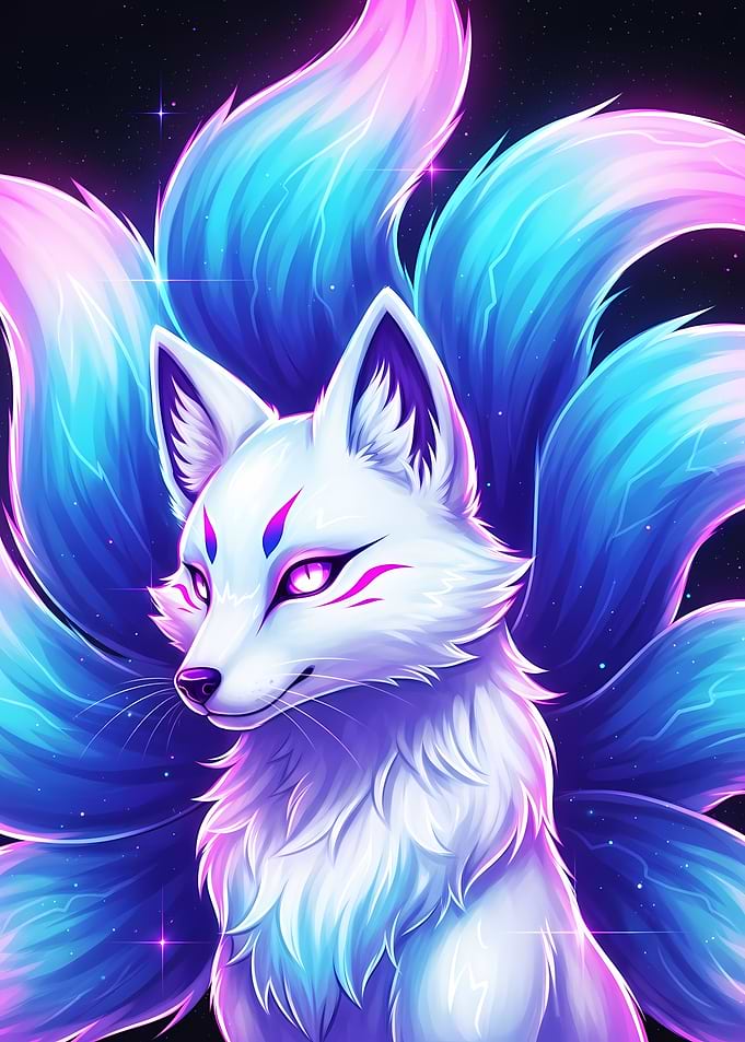 Nine-tailed Fox Digital Art