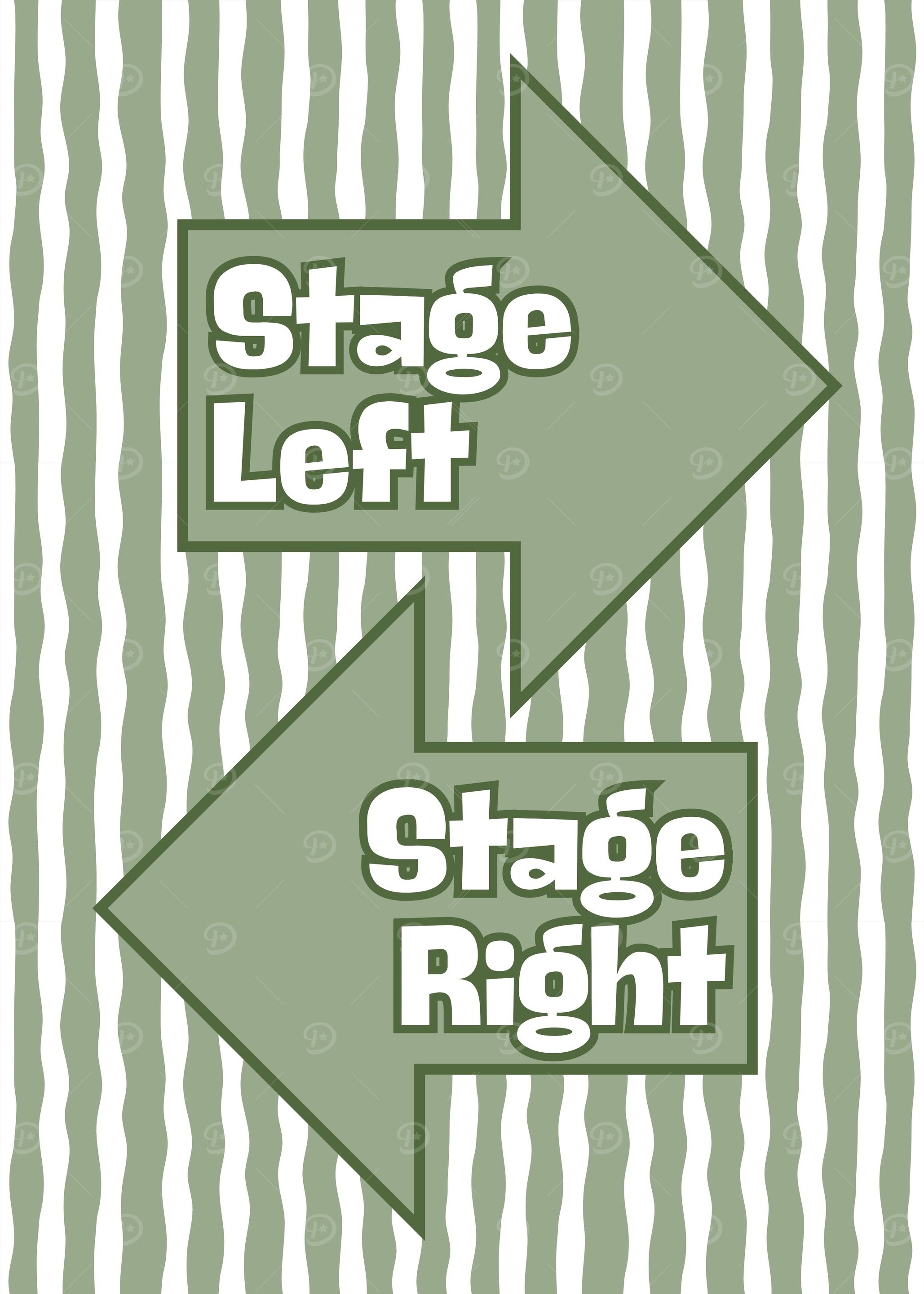 Stage Left and Right Directional Arrows