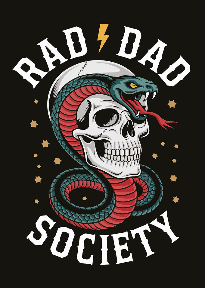 Rad Dad Society Skull and Snake