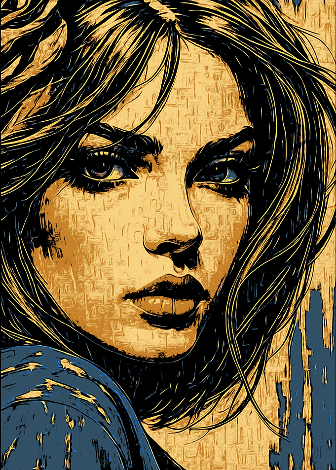 Portrait of a Woman in Blue