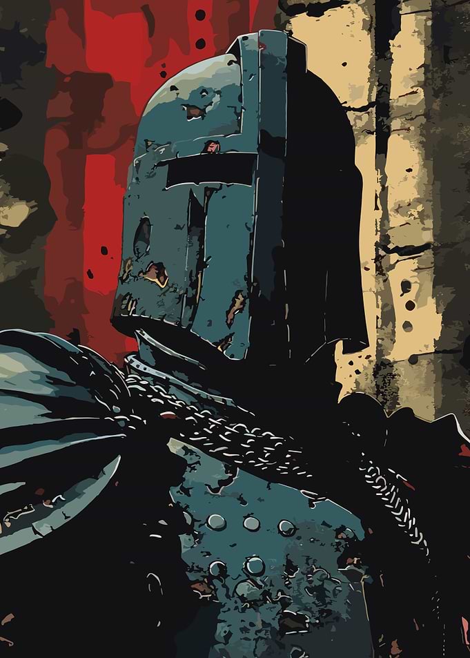 Medieval Knight in Armor Illustration