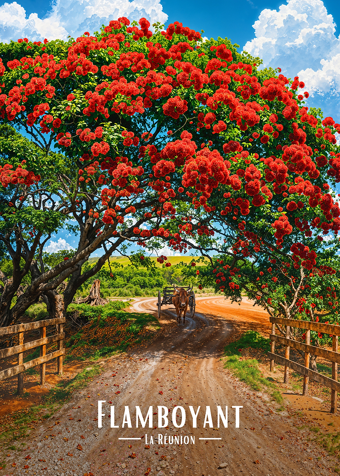 Flamboyant Tree in La Reunion