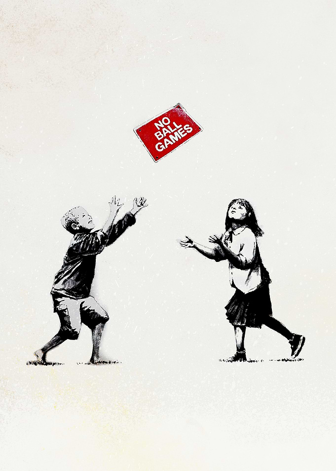 Banksy No Ball Games Street Art