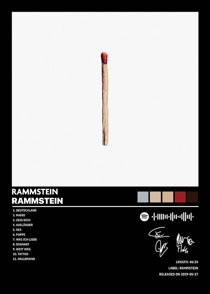 Rammstein Album Cover Matchstick