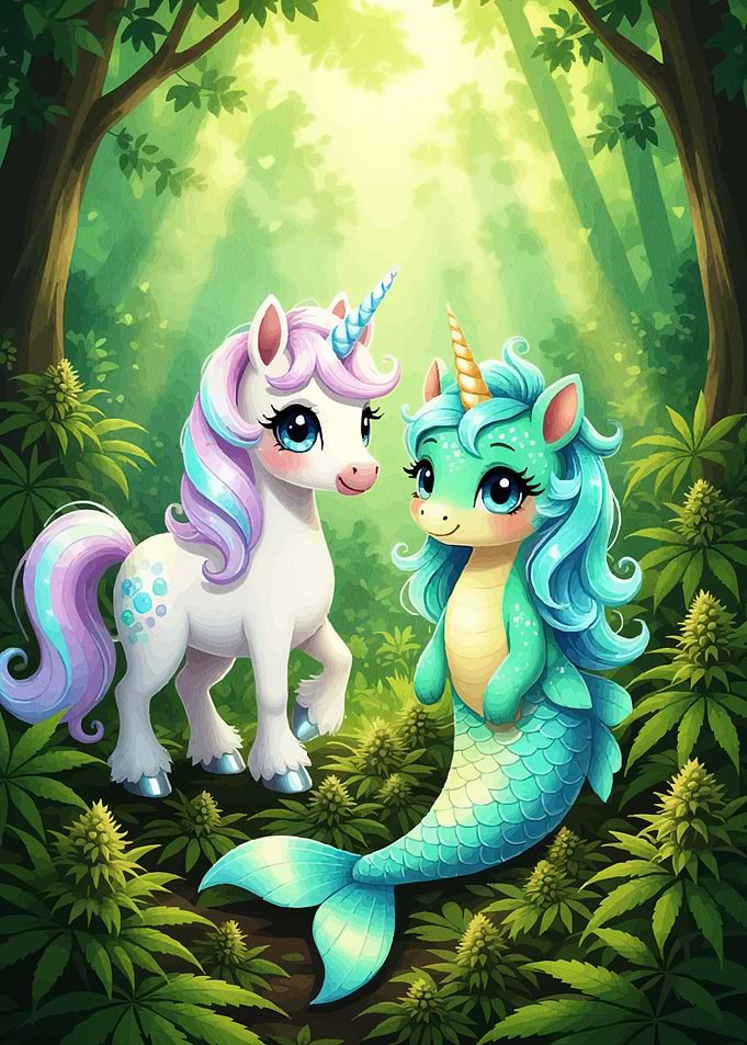 Unicorn Mermaid Forest