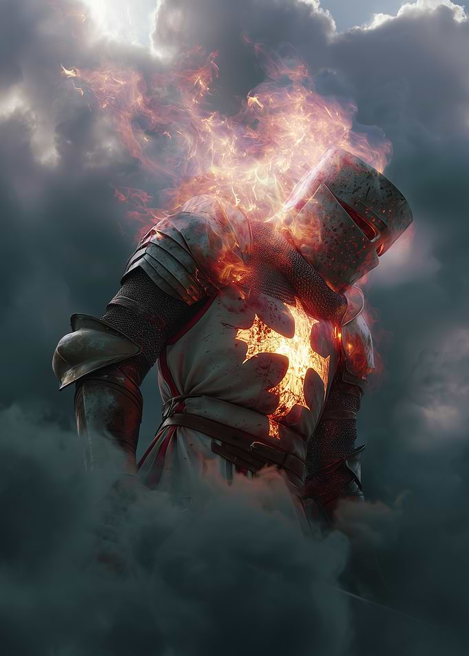 Burning Knight in Armor