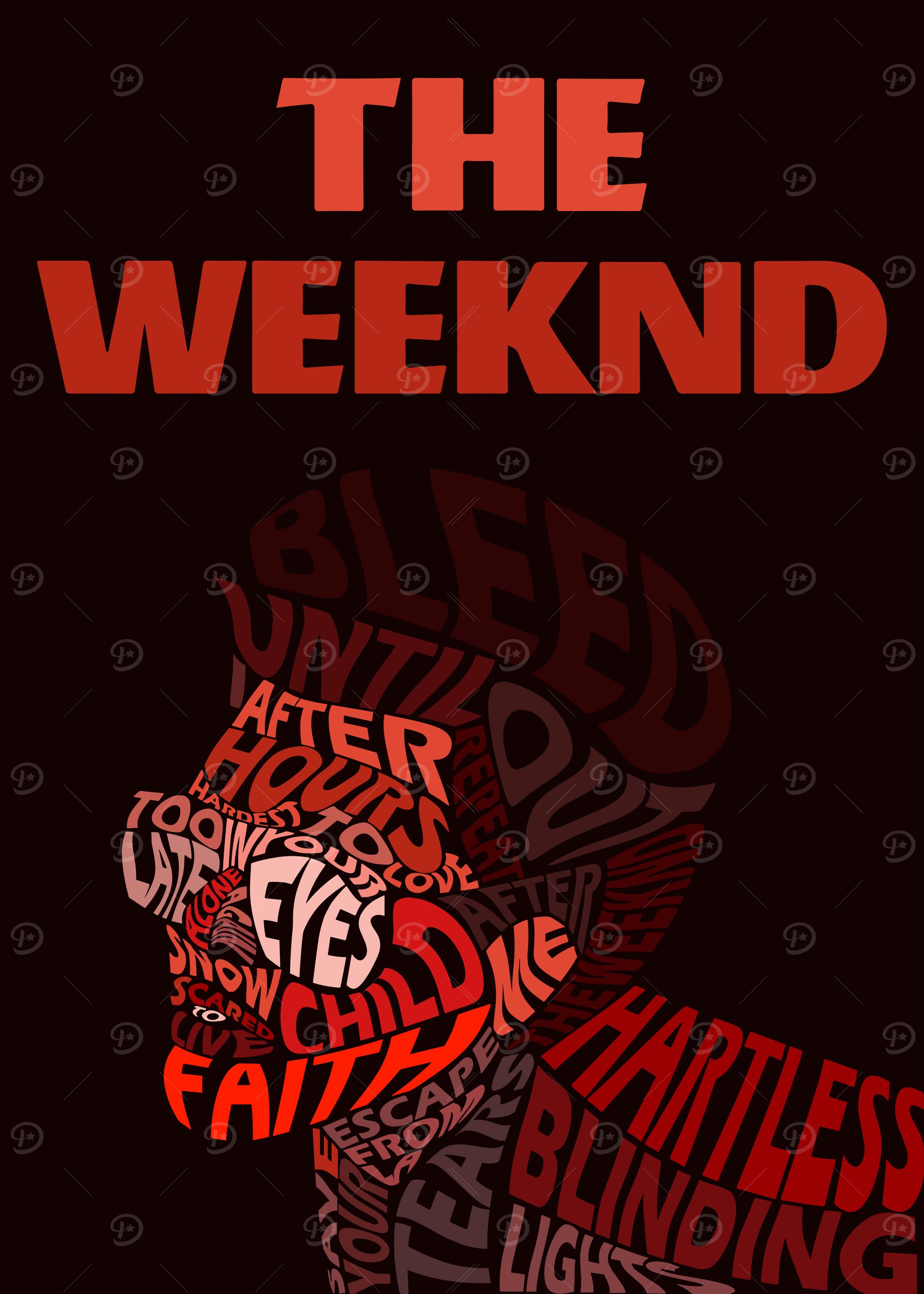 The Weeknd Typography Portrait