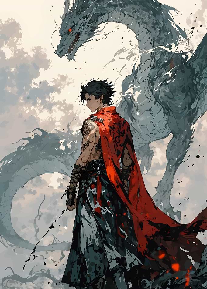 Warrior with Dragon