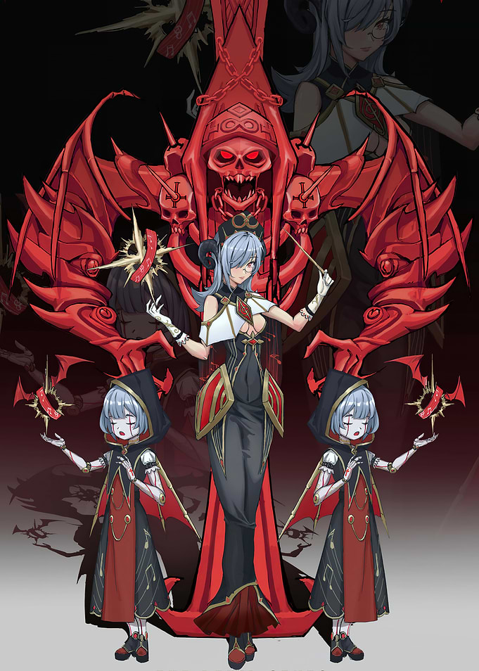 Anime-style character with gothic elements