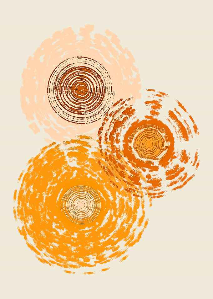 Abstract Circles in Earthy Tones