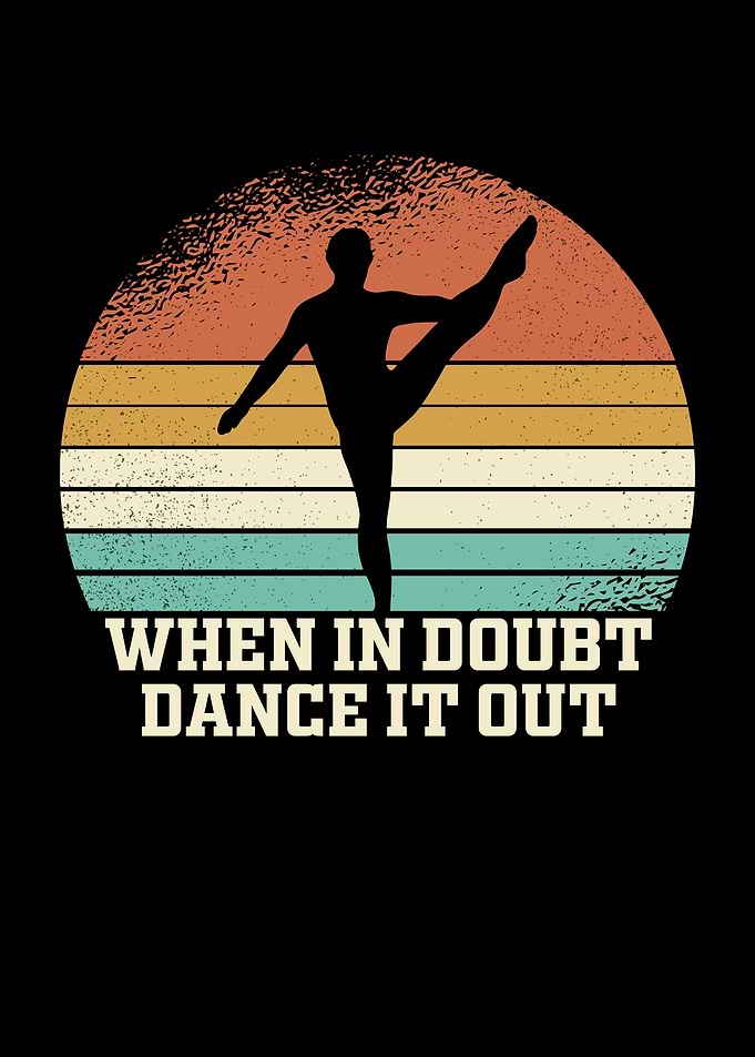 Dance It Out Silhouette Retro Design