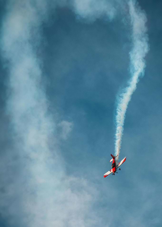 Aerobatic Plane with Smoke Trail