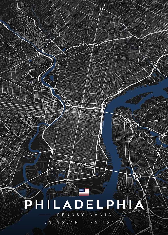 Philadelphia Pennsylvania City Map