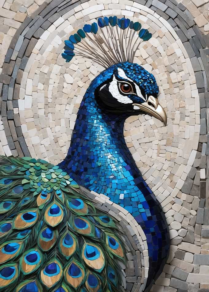 Peacock Mosaic Art