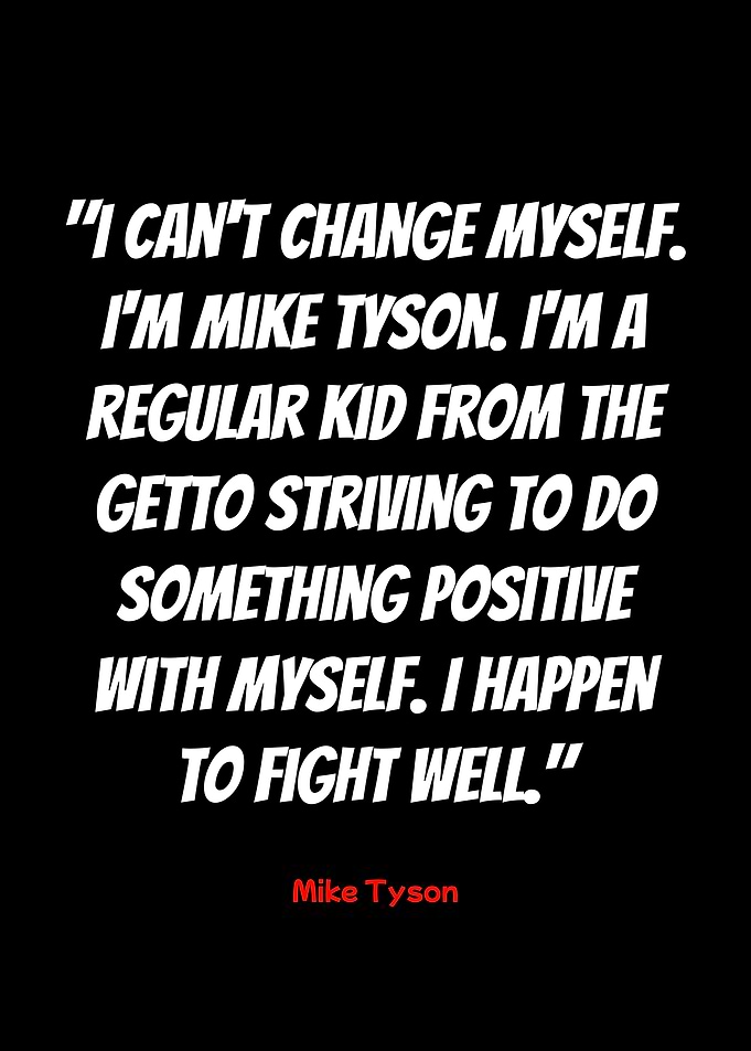 mike tyson quote on black background