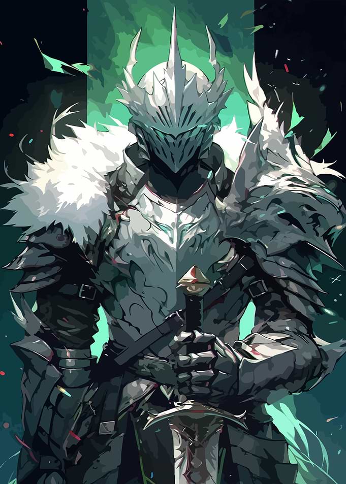 Armored Knight with Sword Illustration