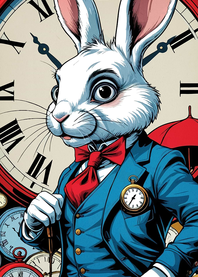 Rabbit Clockwork Background