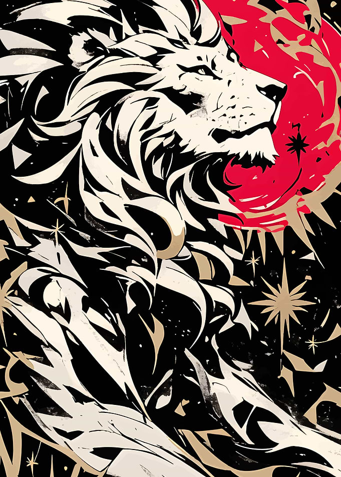Lion Abstract Art