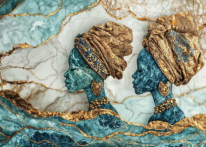 Majestic African Queens – Afrocentric Art Celebrating Black Beauty and Heritage