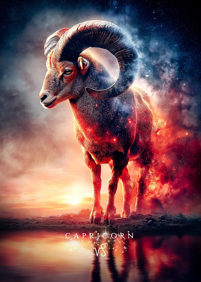 Capricorn Zodiac Sign Ram Illustration