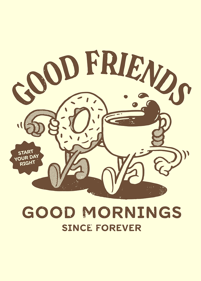 Good Friends, Good Mornings Illustration