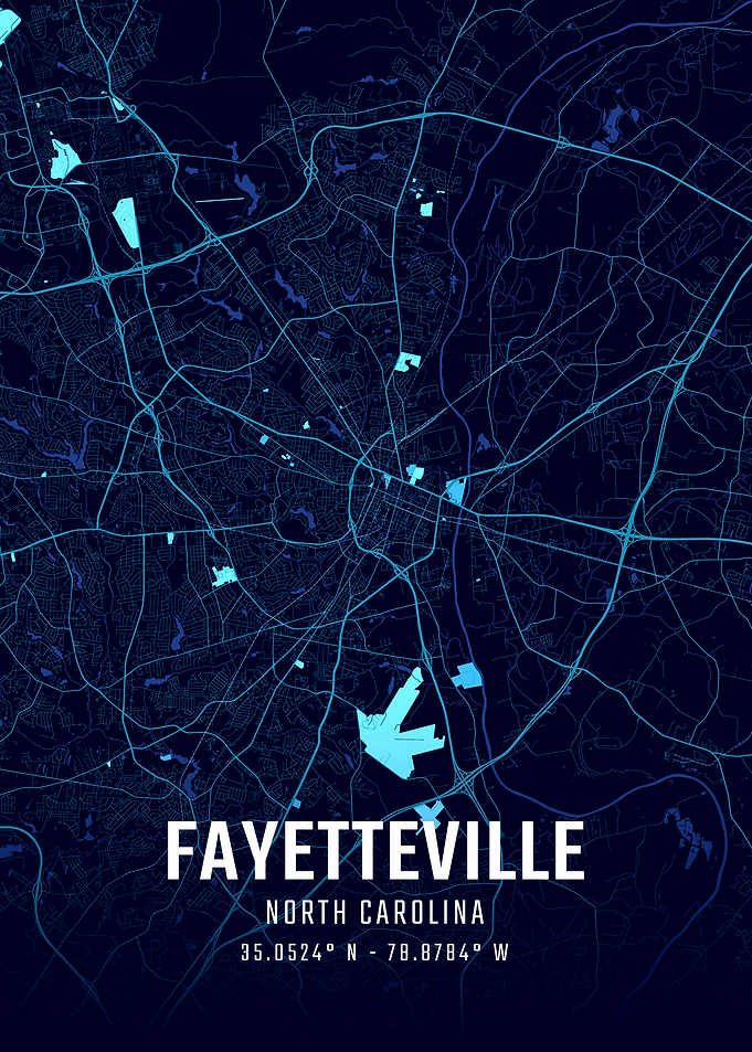 Fayetteville Midnight City Map
