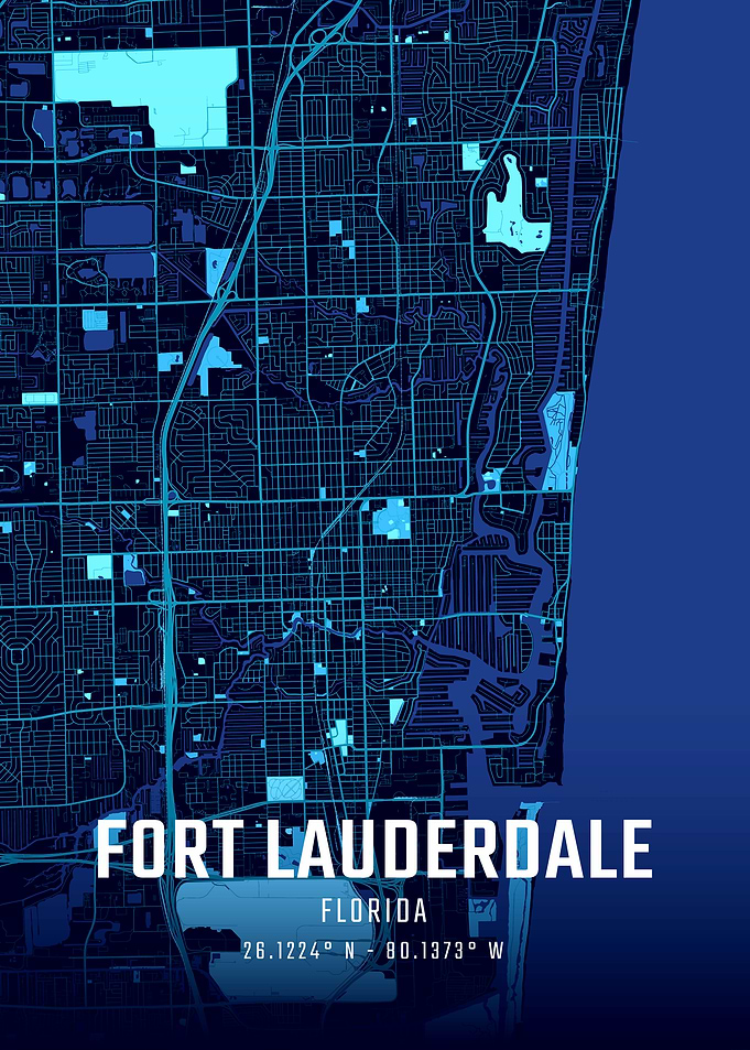 Fort Lauderdale Midnight City Map