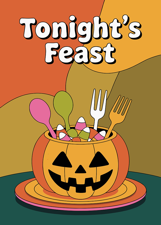Tonight's Feast Halloween Illustration