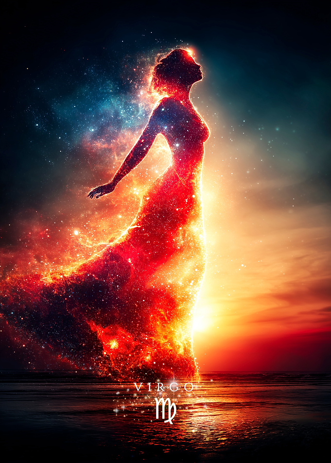 Virgo Zodiac Sign Digital Art