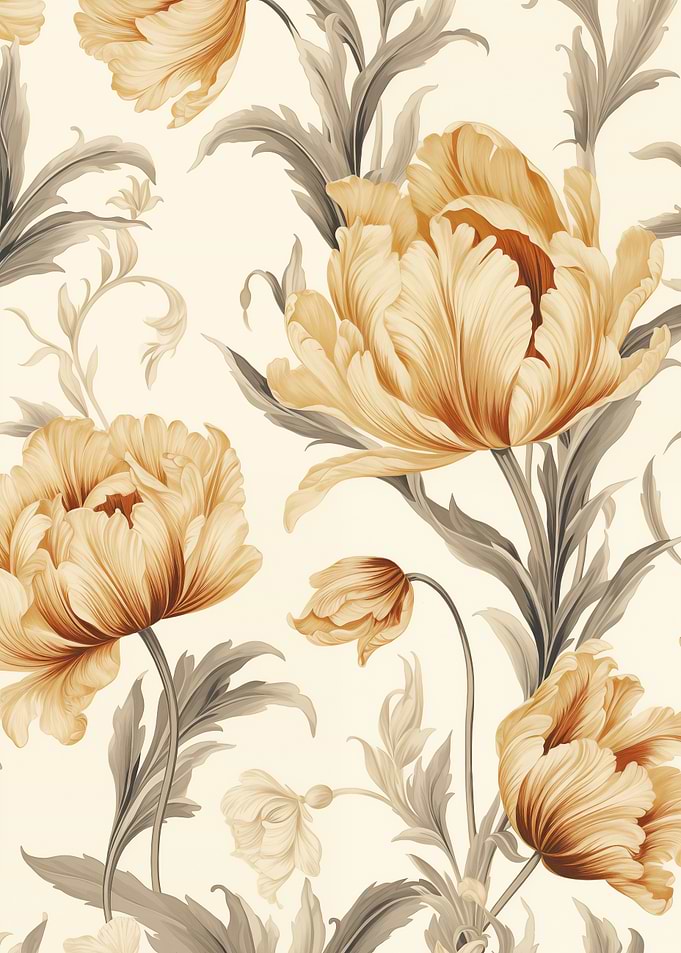 Floral Pattern with Tulips