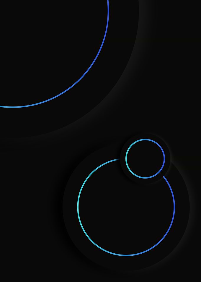 Abstract Circles on Black Background