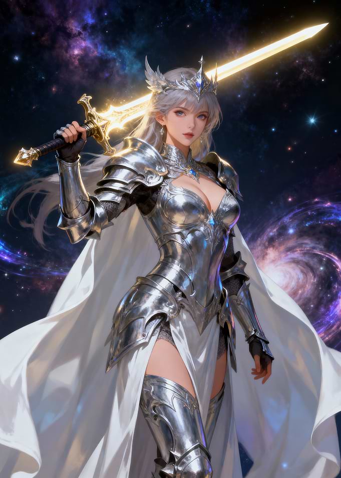 Fantasy Knight in Space