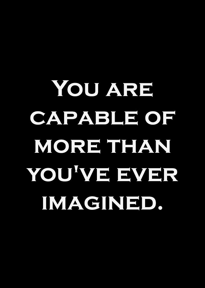 Inspirational Quote on Black Background