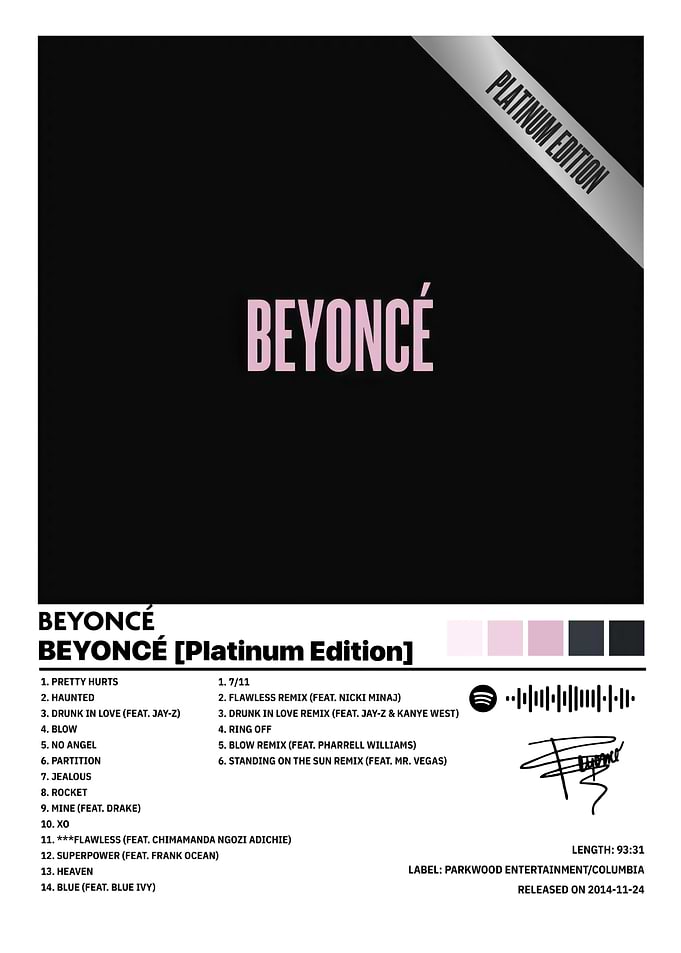Beyoncé Platinum Edition Album Cover