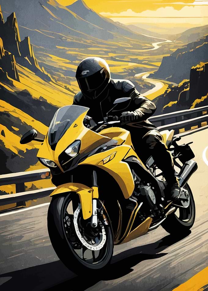 Motorcycle Mountain Road