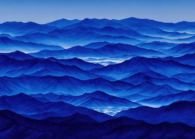 Blue Mountain Range Landscape