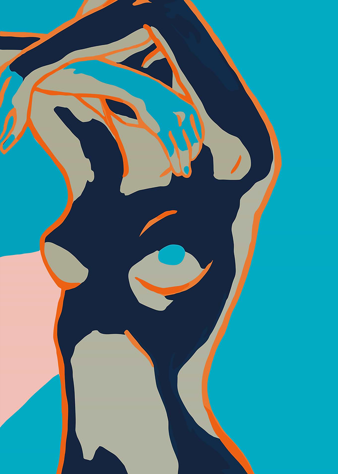 Abstract Nude Figure Art