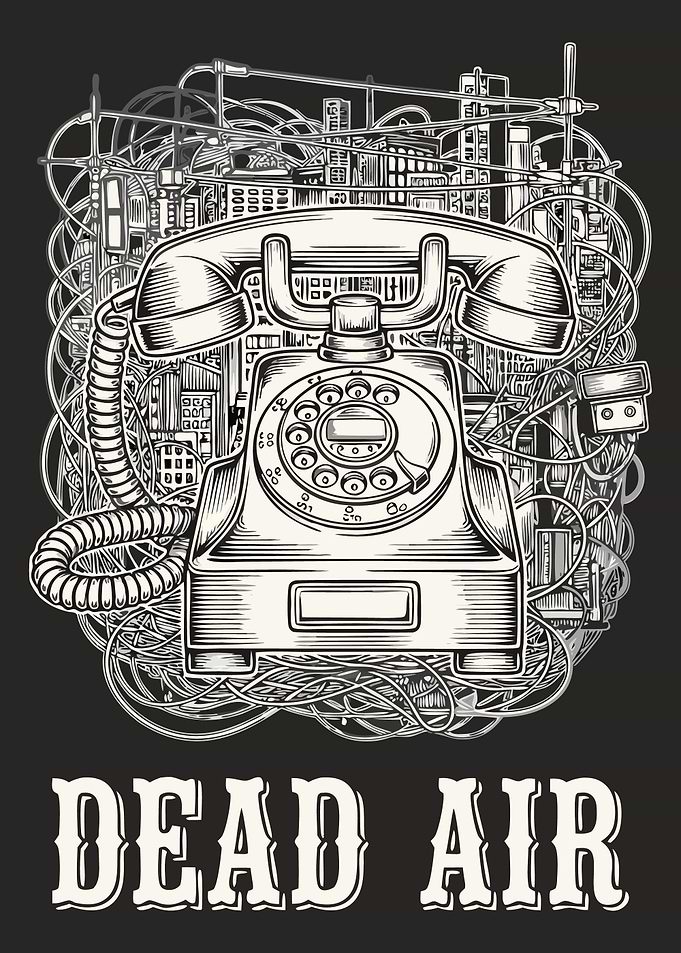 Dead Air Rotary Phone Illustration