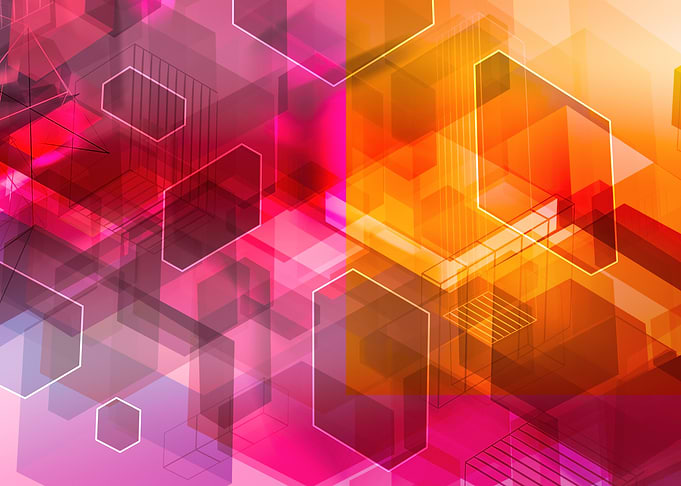 Abstract Hexagon Geometric Pattern Background