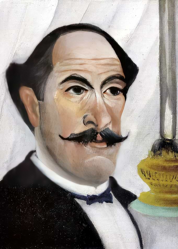 Portrait of a Man with Mustache, henri rousseau painting