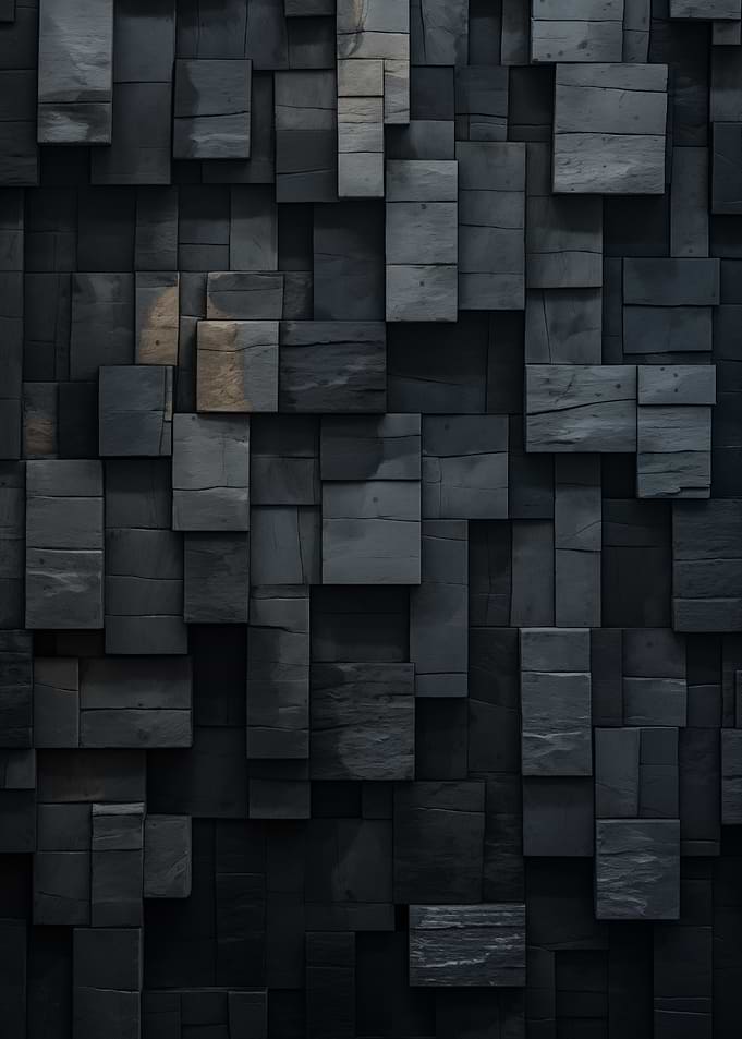 Abstract Dark Stone Blocks