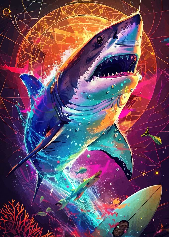 Colorful Shark Animal