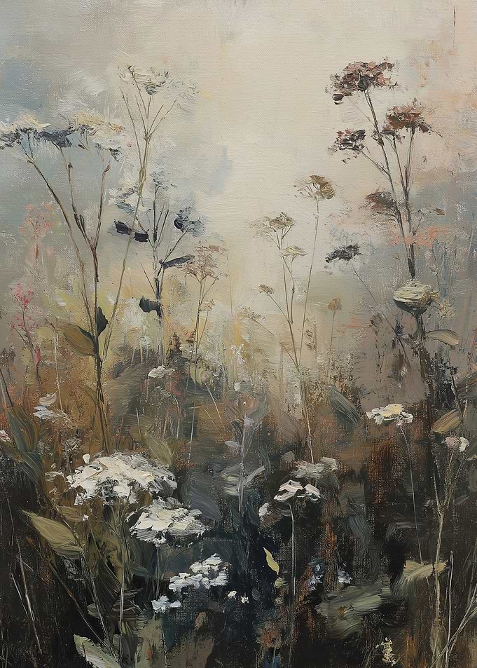 Abstract Floral Field Painting